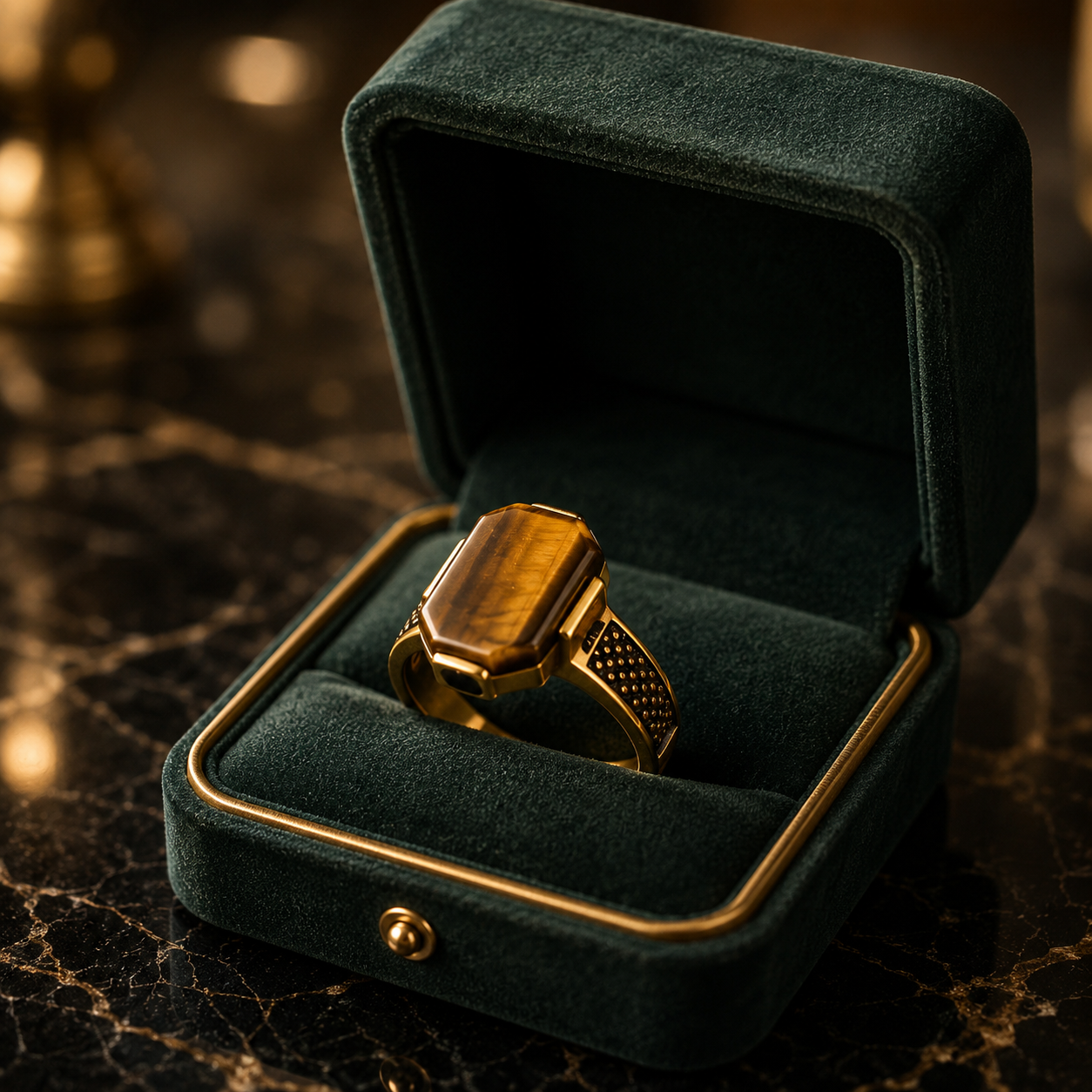 انگشتر تایگر چشم ببر (Tiger’s Eye)