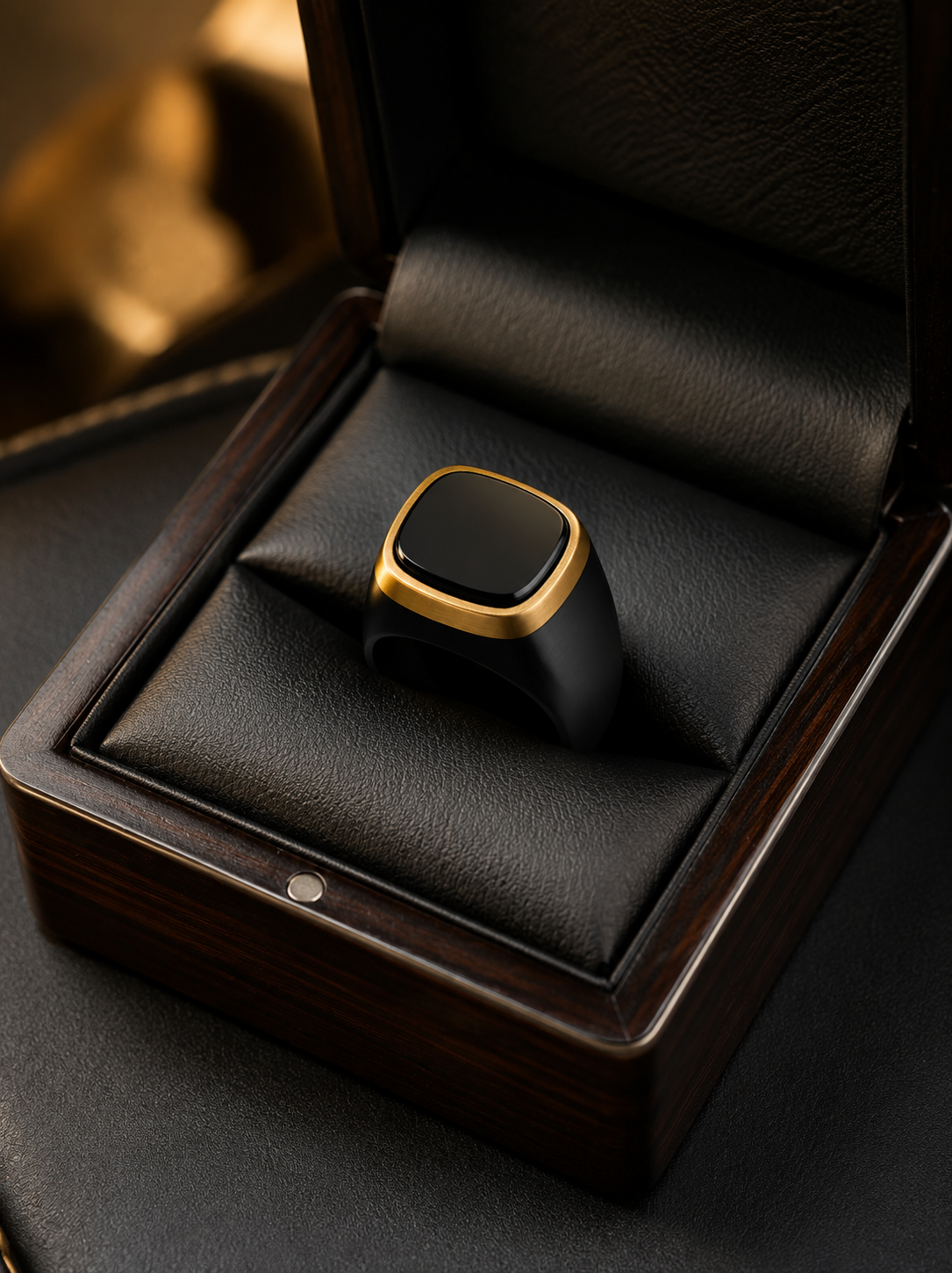انگشتر لوکس مردانه مدل «پادشاه سیاه» (Montblanc Onyx Emperor)